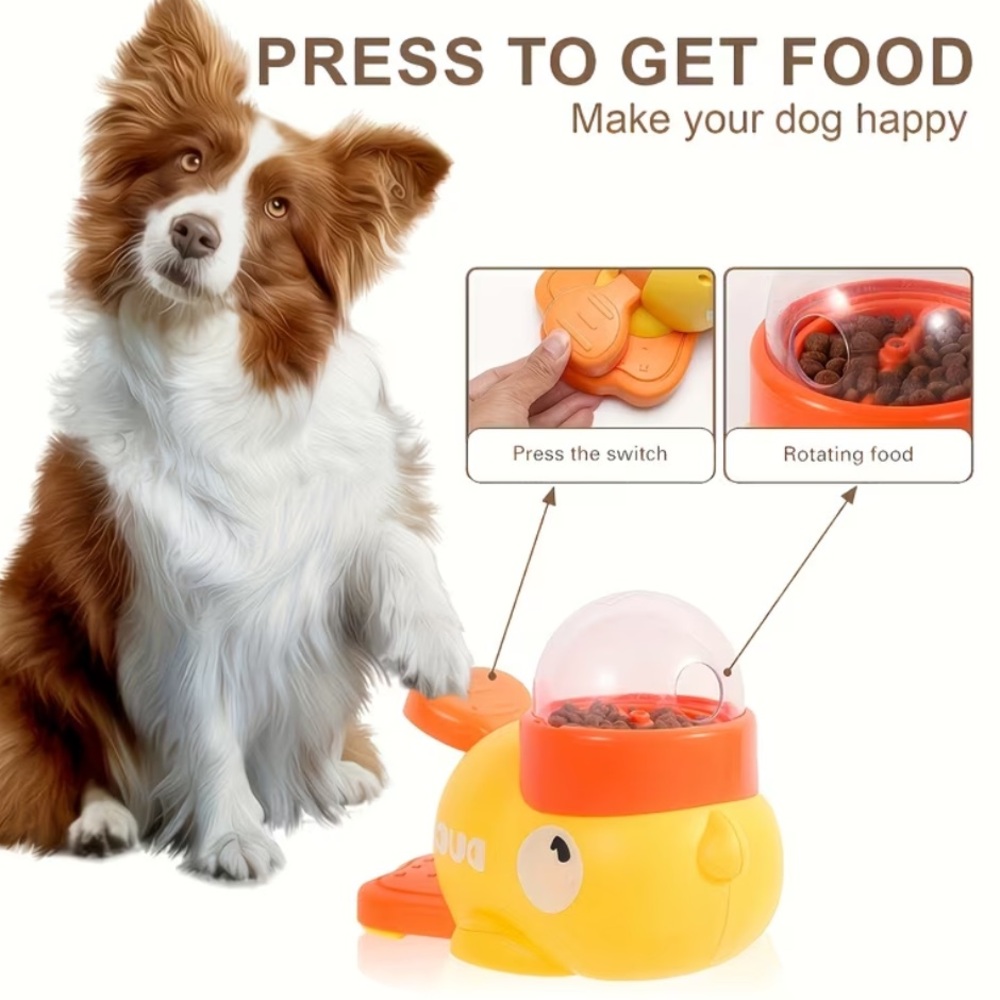 Fish-Shaped Dog Food Dispenser & Toy - For All Sizes